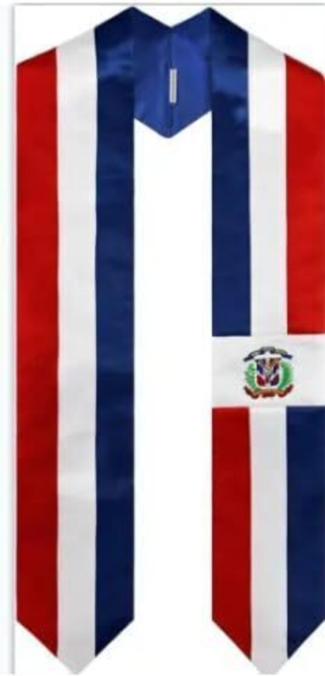 2497 Country Flag Graduation Stole Sash DOMINICAN REPUBLIC